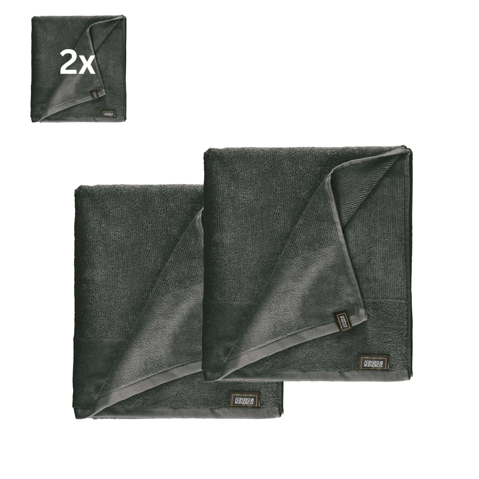 BADETUCH SENSE-2 - Anthrazit, Textil (100/150cm) - Schöner Wohnen