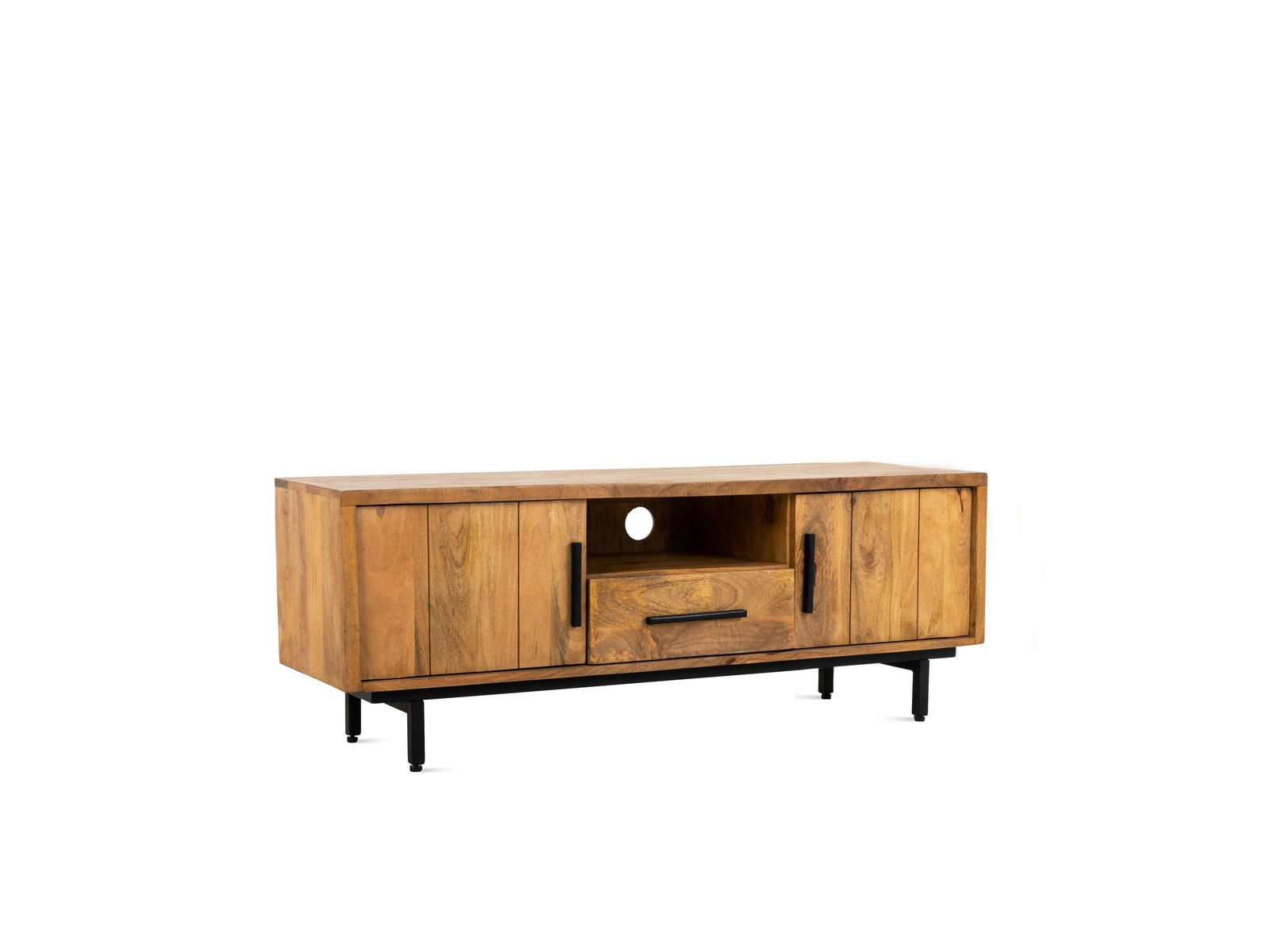 TV Board Jayden Mangoholz 150 cm / 40 cm Natur - Naturfarben, Holz (150/50/40cm) - Villa Möbel