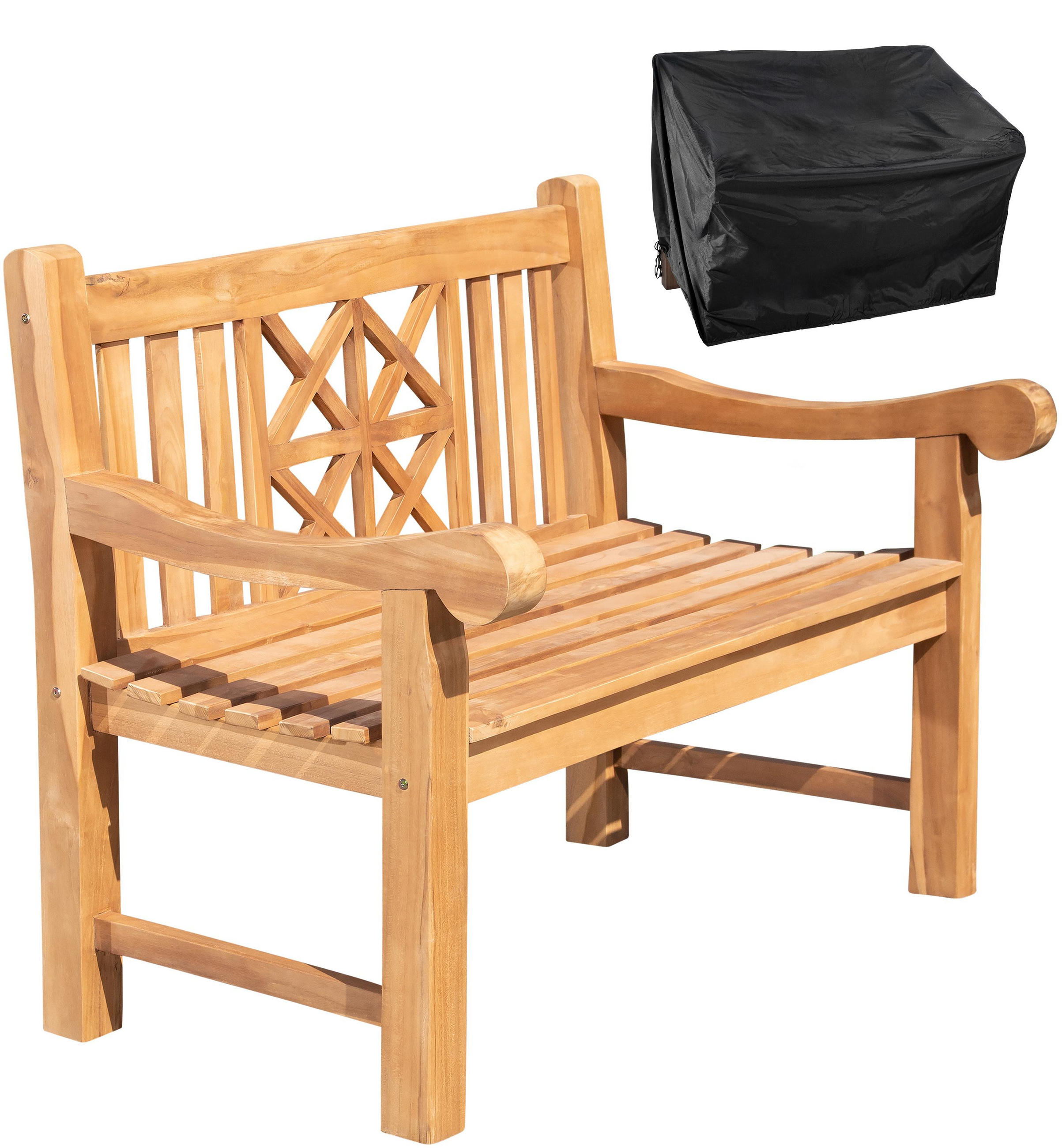 GARTENBANK 120/72 cm Holz teak - Teakfarben, Holz (120/92/72cm) - CLP