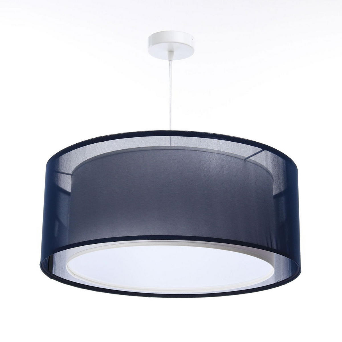 HÄNGELEUCHTE Blau 60/22 cm - Blau/Weiß, Kunststoff (60/1.5/22cm) - ONZENO
