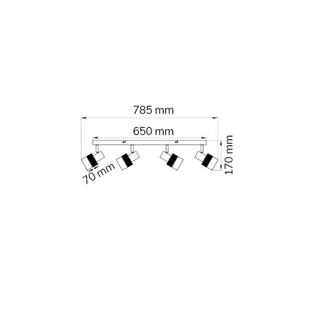 LED DECKENLEUCHTE Holzoptik Schwarz - Schwarz, Metall (65/8/17cm) - Wofi