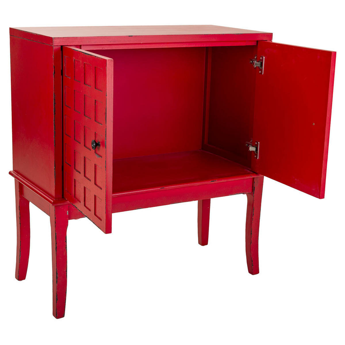 HOLZSCHRANK aus Holz 81x39x90 - Rot, Holzwerkstoff (82/90/39cm) - Wanderlust