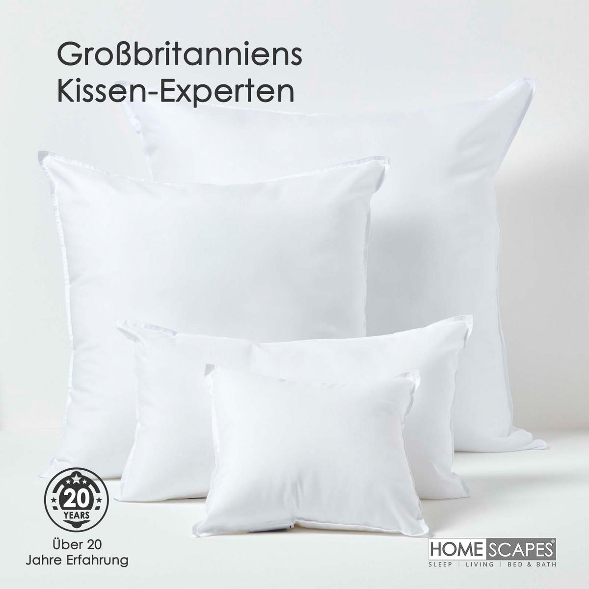 FÜLLKISSEN 50/50 cm – Super-Mikrofaser - Weiß, Textil (50/50cm) - Homescapes