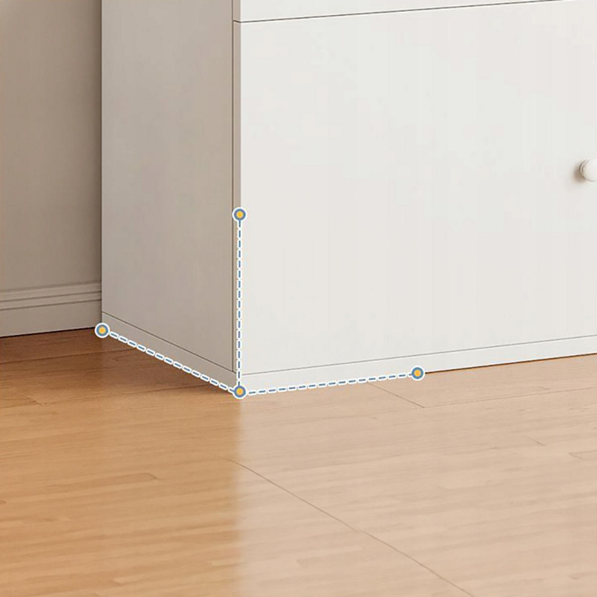 SCHUHSCHRANK modern 60/35/32 cm - Weiß, Holz (60/32cm) - MUVU