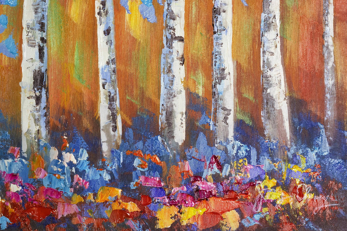 ACRYLBILD HANDGEMALT 120/60 cm - Grün, Holz/Textil (120/60cm) - KUNSTLOFT