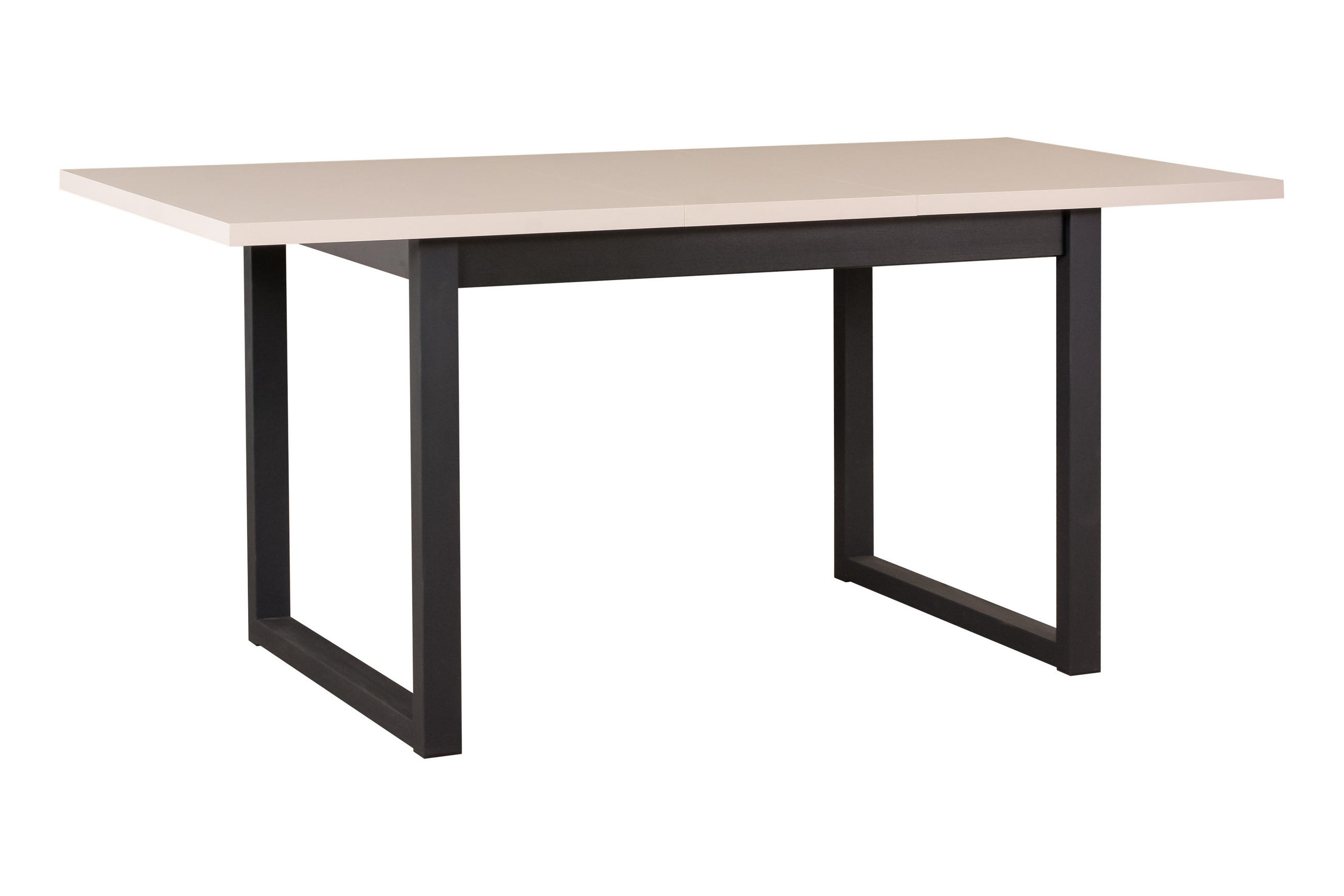 ESSTISCH Ikon 3 - Schwarz/Cappuccino, Holz/Metall (80/140/78cm) - Leaf Design