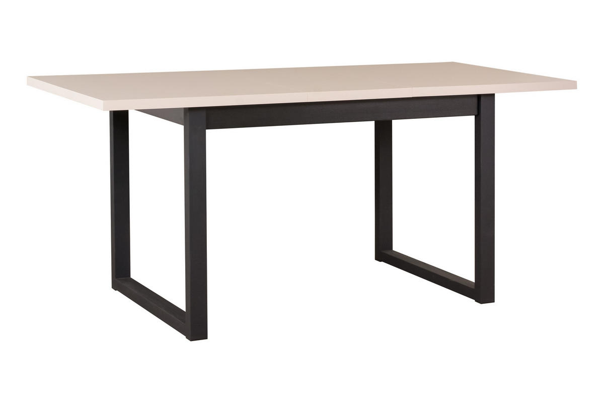 ESSTISCH Ikon 3 - Schwarz/Cappuccino, Holz/Metall (80/140/78cm) - Leaf Design