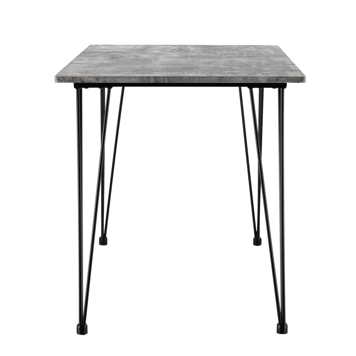 ESSTISCH Kiel - Grau, Holzwerkstoff/Metall (70/120/75cm) - [en.casa]