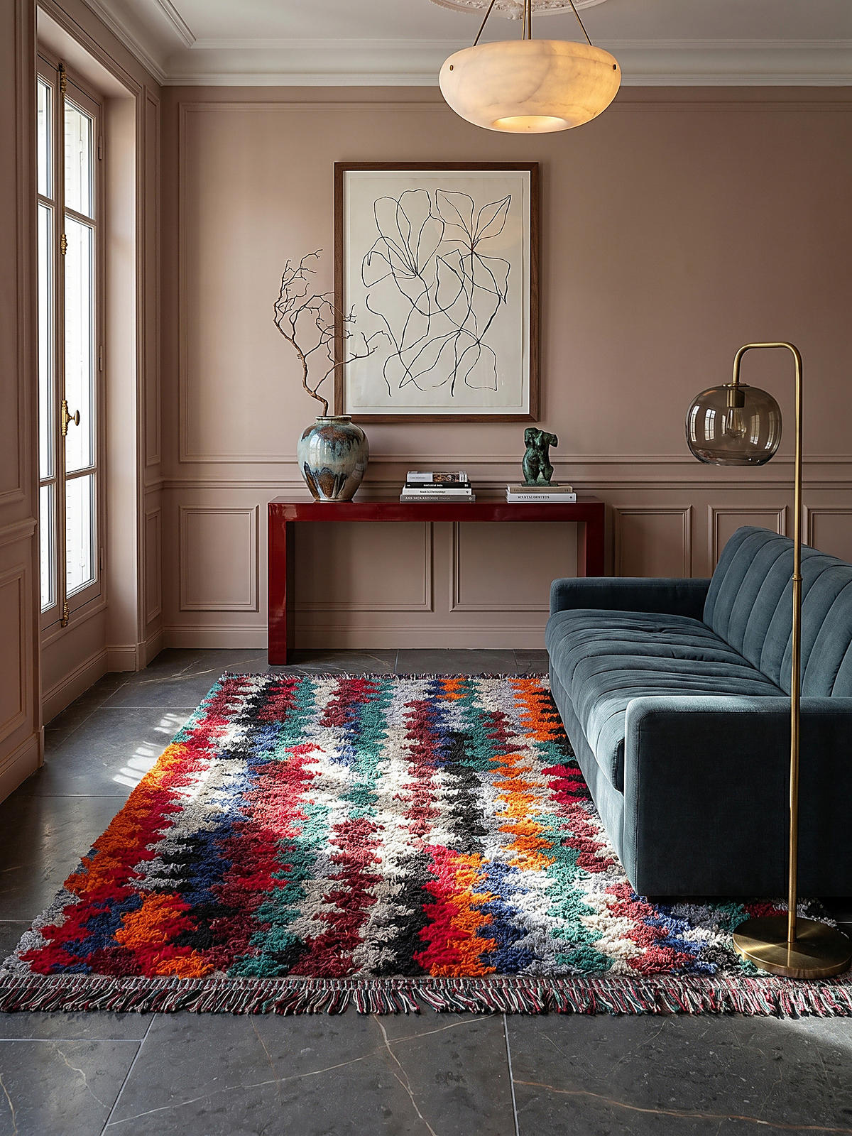 TEPPICH Hochflor mit Fransen TAFRAUT in Bunt, im Berber-Stil, aus Polyester, 200 x 300 cm - Multicolor, Textil (300/200cm) - KADIMA DESIGN