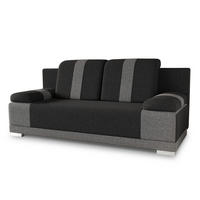 SCHLAFSOFA Imola - Silberfarben/Schwarz, Holz/Kunststoff (195/87/85cm)