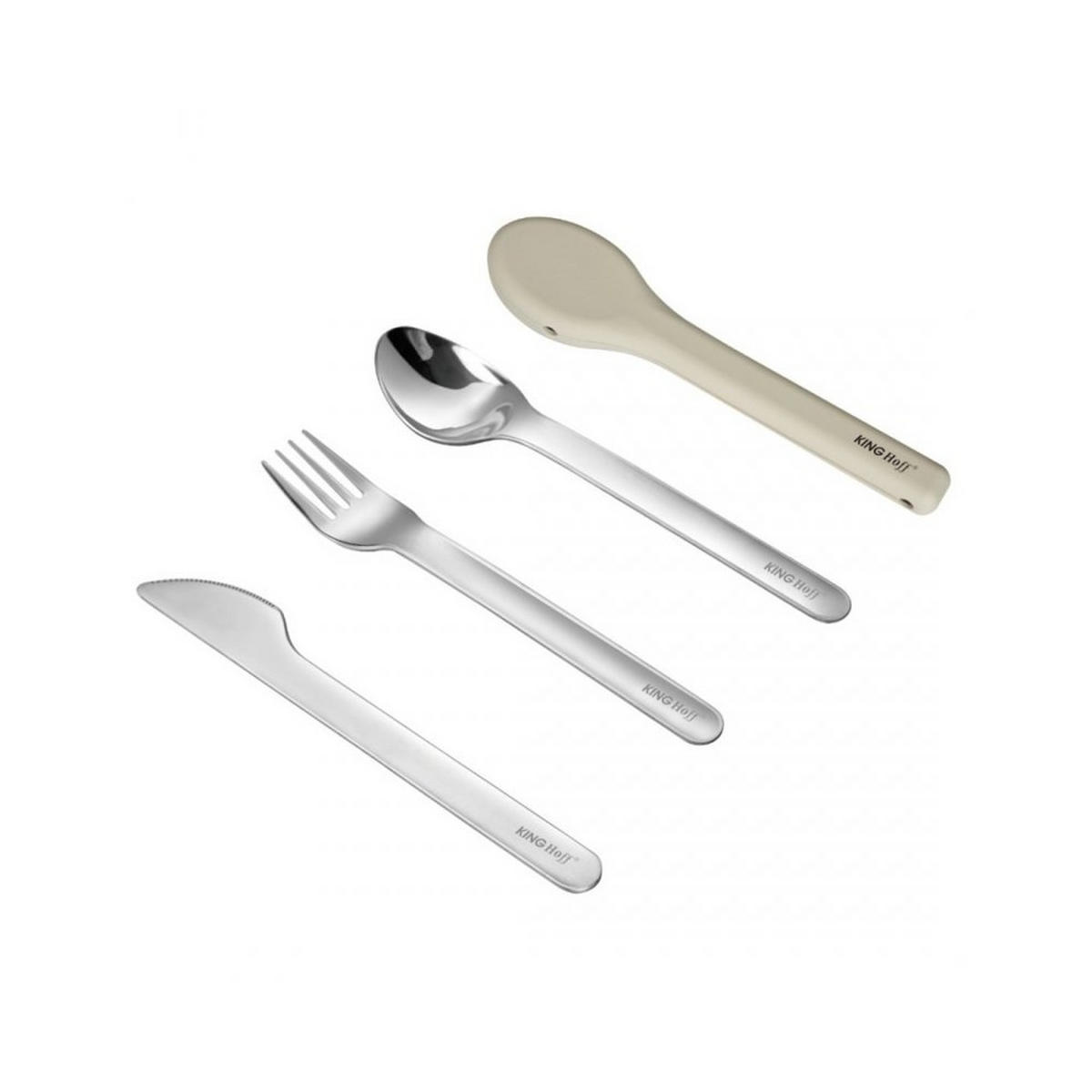 BESTECKSET Silber 21/5/10 cm 63235 - Silberfarben, Metall - Kinghoff 