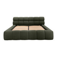 BETT mit Bettkasten - 2 Personen - Stoff - Grün - - Grün, Textil (160/200cm) - Vente-Unique