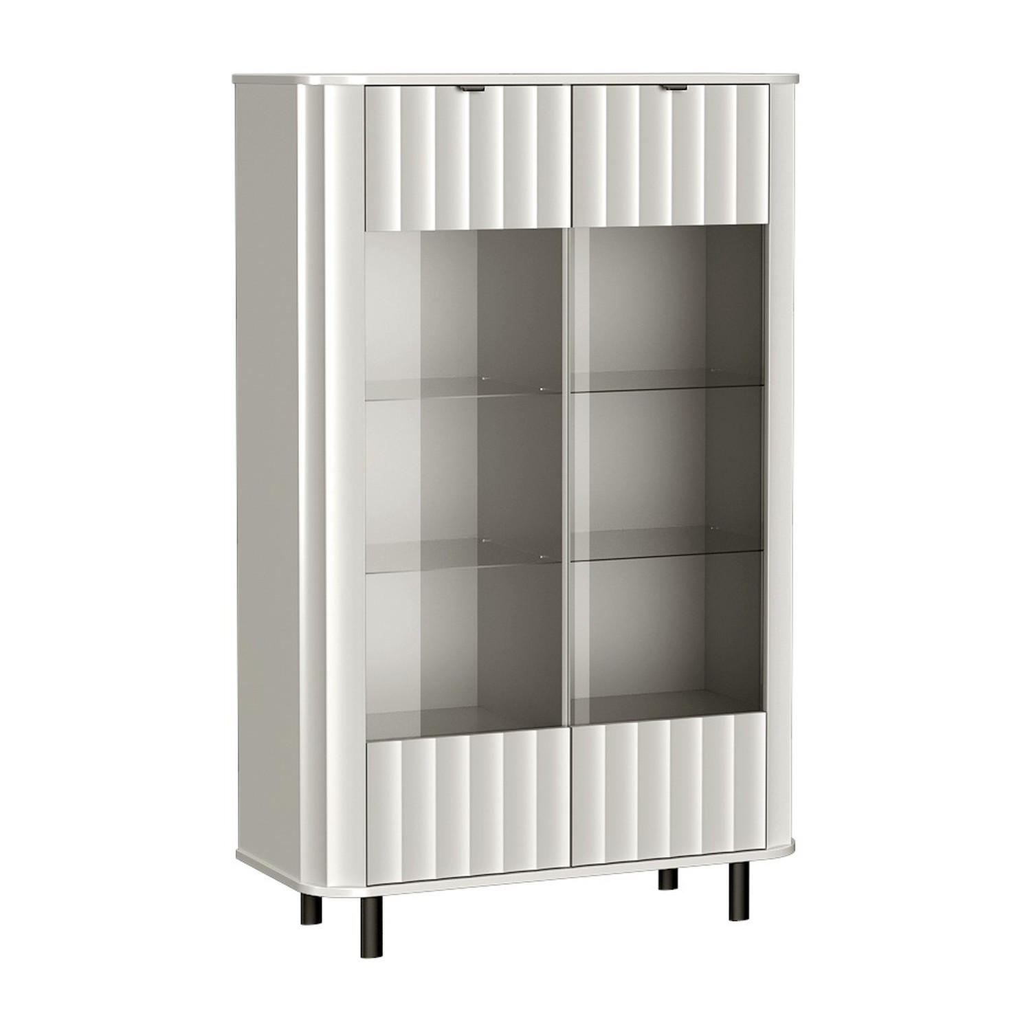 Koseto Vitrine Weiß 98.3x155x40.5 cm