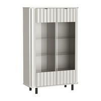 VITRINE Novado NO-9 98,3 x 155 x 40,5 cm Alpinweiß - Weiß, Glas/Holzwerkstoff (98.3/155/40.5cm) - Koseto