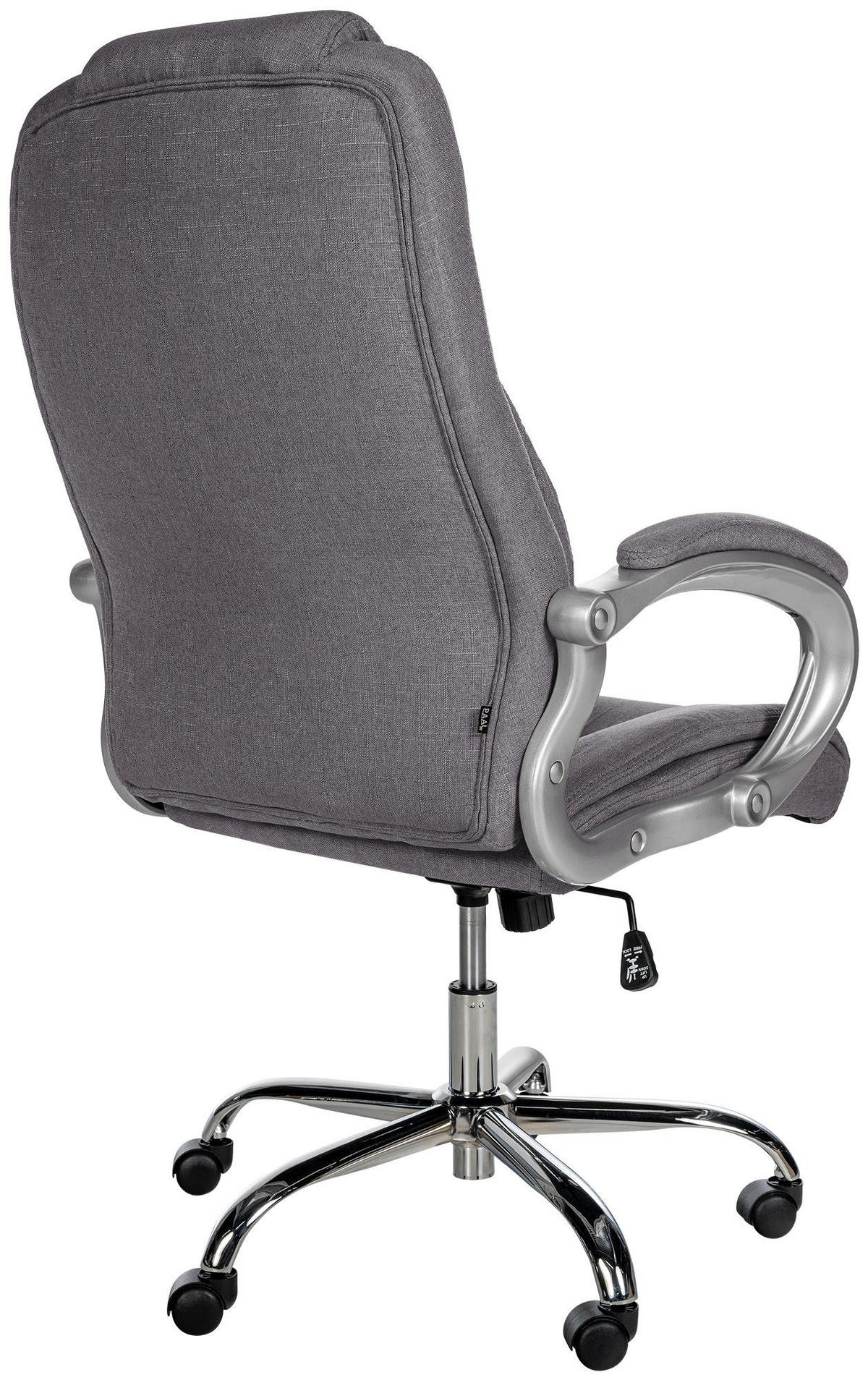 CHEFSESSEL Stoff Grau - Chromfarben/Grau, Textil/Metall (66/113/70cm) - CLP