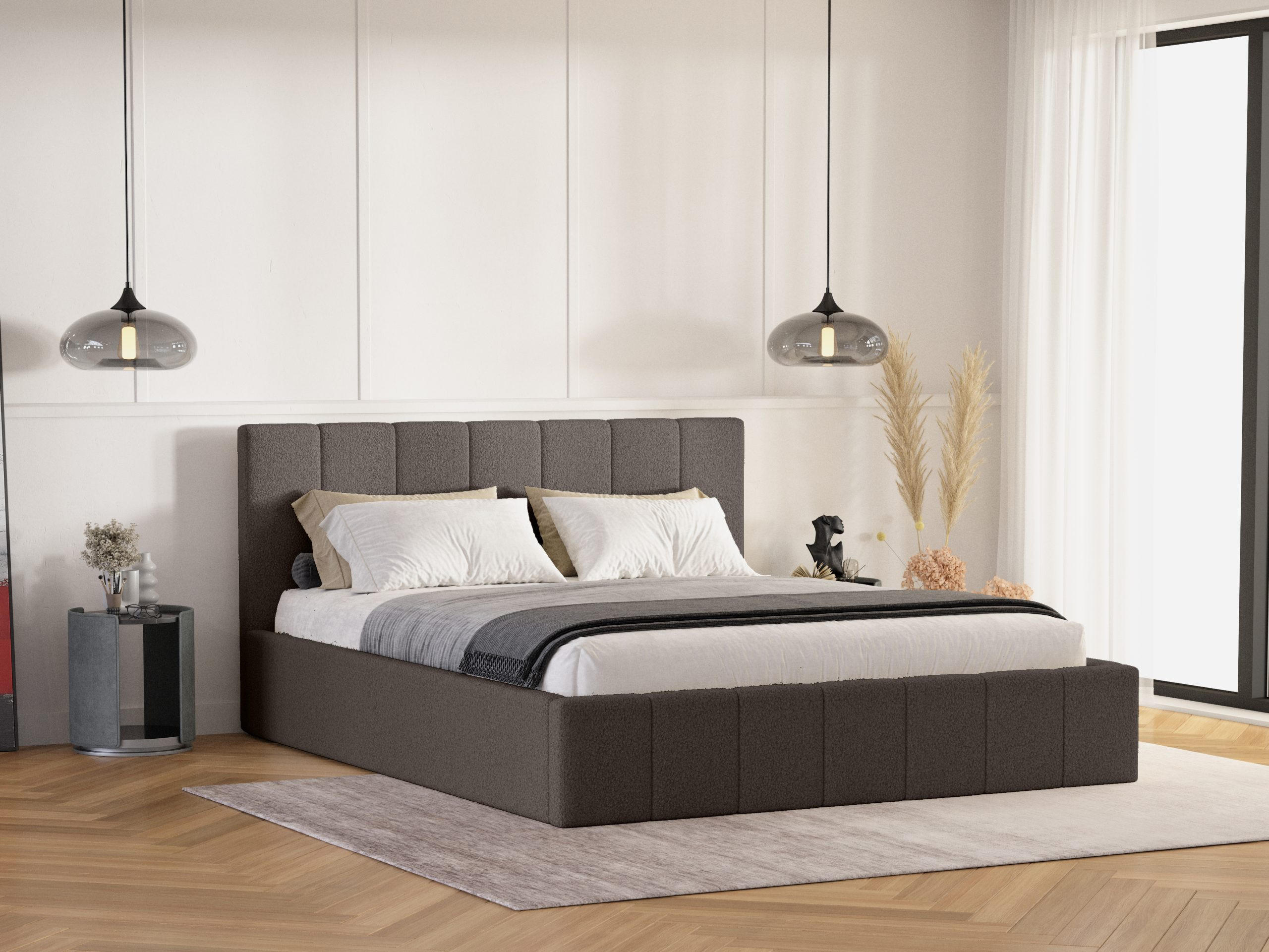 POLSTERBETT Malfo Slim 200x200 cm, Braun - Braun, Textil (200/200cm) - Fedve
