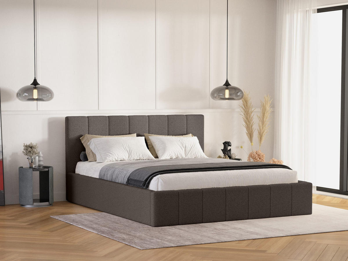 POLSTERBETT Malfo Slim 140x200 cm, Braun - Braun, Textil (140/200cm) - Fedve