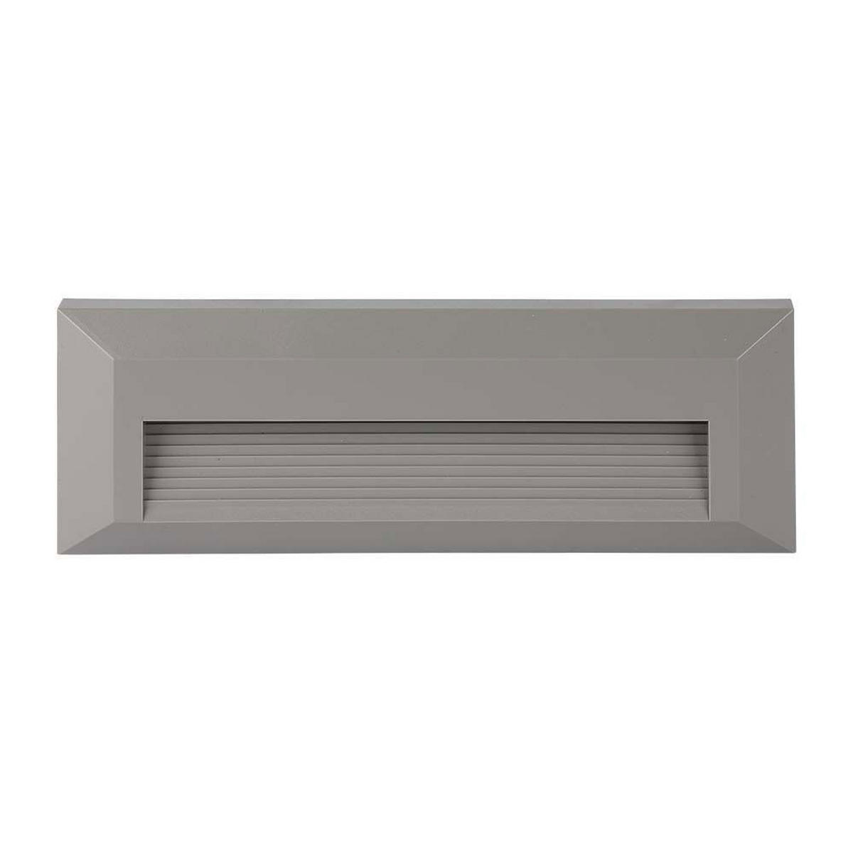 LED AUSSENLEUCHTE Hauswand Grau rechteckig - Grau, Kunststoff (23/2.8/8cm)