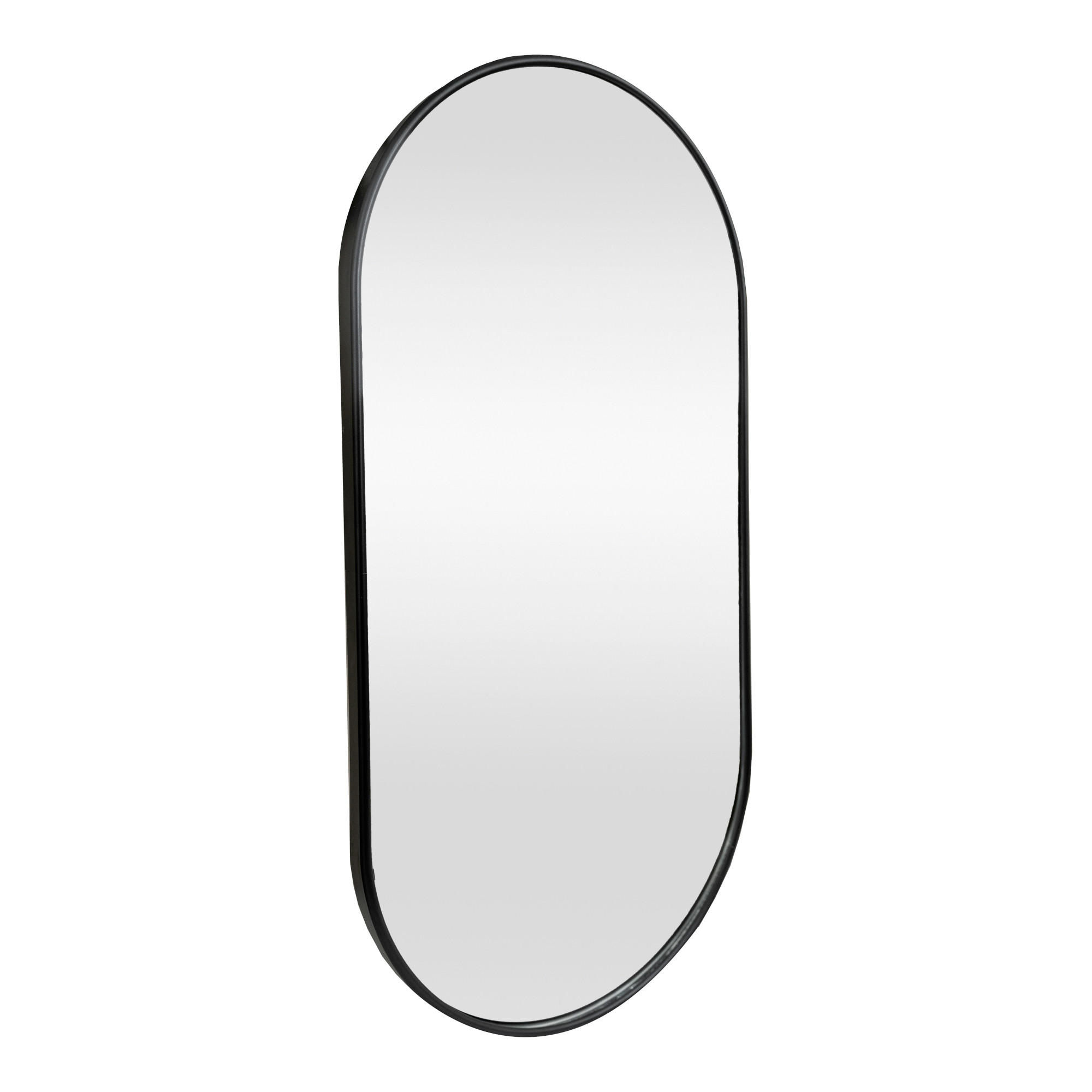WANDSPIEGEL Picciano - Schwarz, Glas/Metall (40/2.8/80cm) - [en.casa]