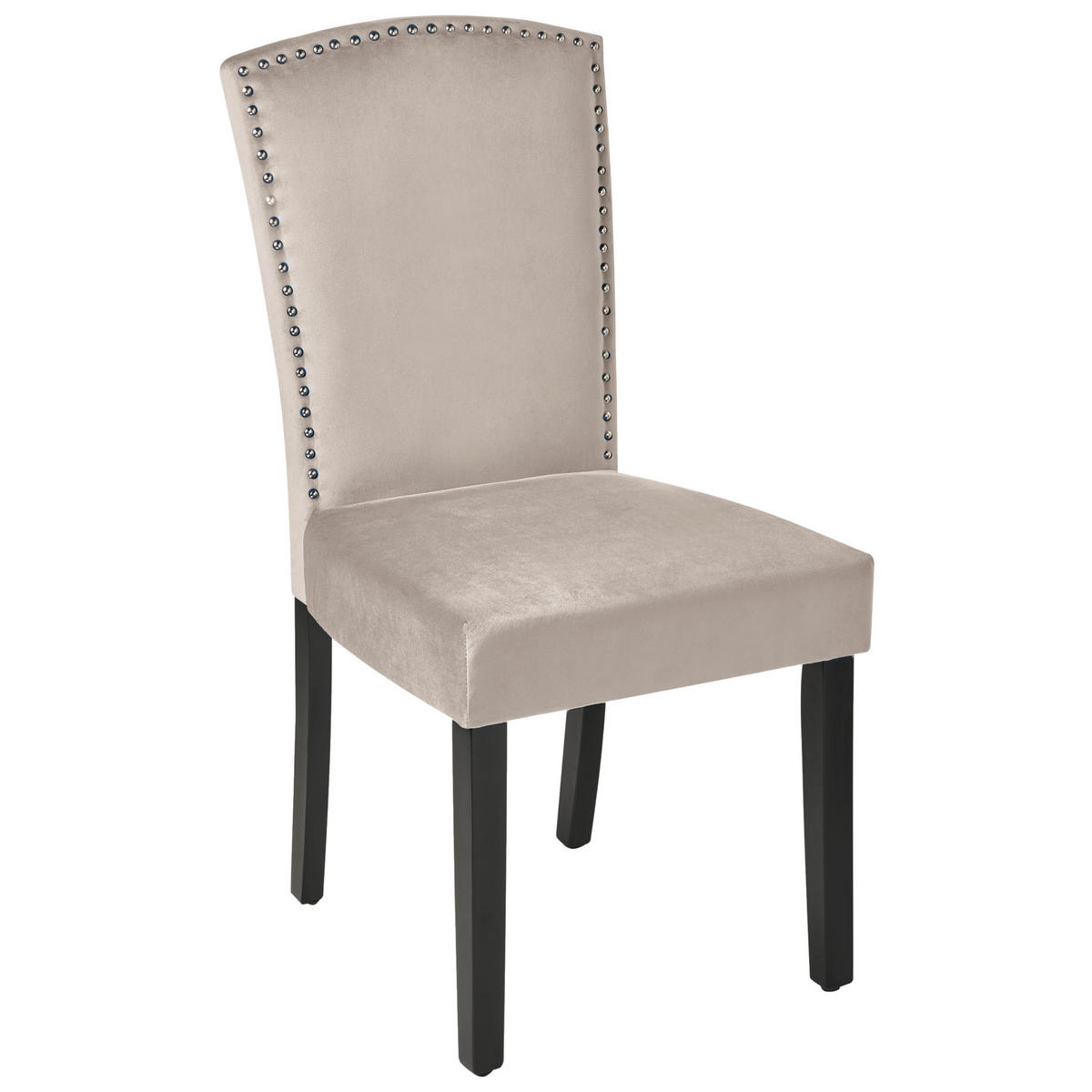 JÍDELNÍ ŽIDLE sada 2 ks Sametová látka Šedá Piseco - šedá, dřevo/textil (48/97/62cm) - Beliani