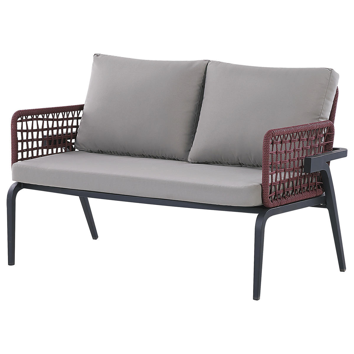 LOUNGE-SET 4-Sitzer grau Sciacca - Grau, Metall - Beliani