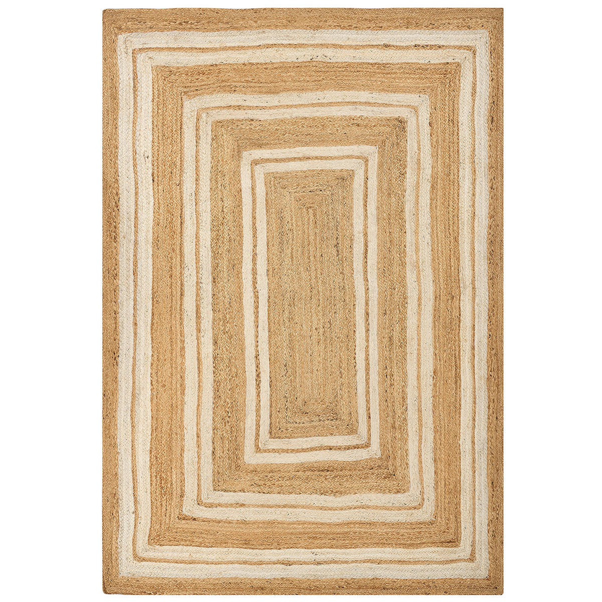 TEPPICH geflochten Beige 160/230 cm Elmali - Beige, Naturmaterialien (160/230cm) - Beliani