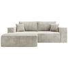 ECKSOFA Farese Mini mit Cordbezug Greige, links - Taupe/Schwarz, Textil (240/167cm) - Selsey