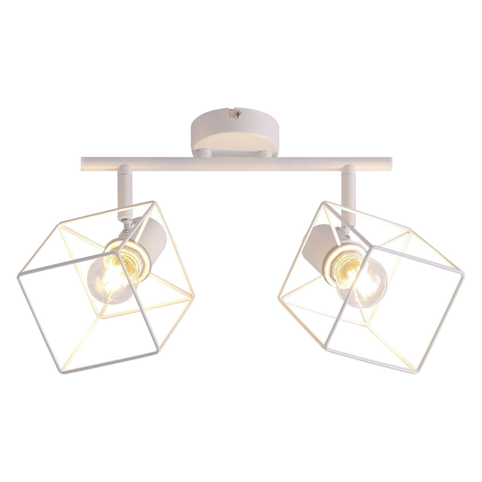 STRAHLER Fürth 2-flammig 26.8/10/17 cm - Weiß, Metall (26.8/10/17cm) - Nettlife