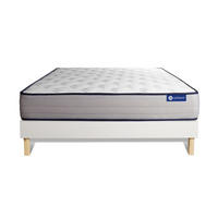 BETT Actimemo form Memory-Schaum 180 x 190 cm h3 - Kit Bettgestell Weiß - Beige/Weiß, Karton/Holz (180/190cm) - ACTISOM