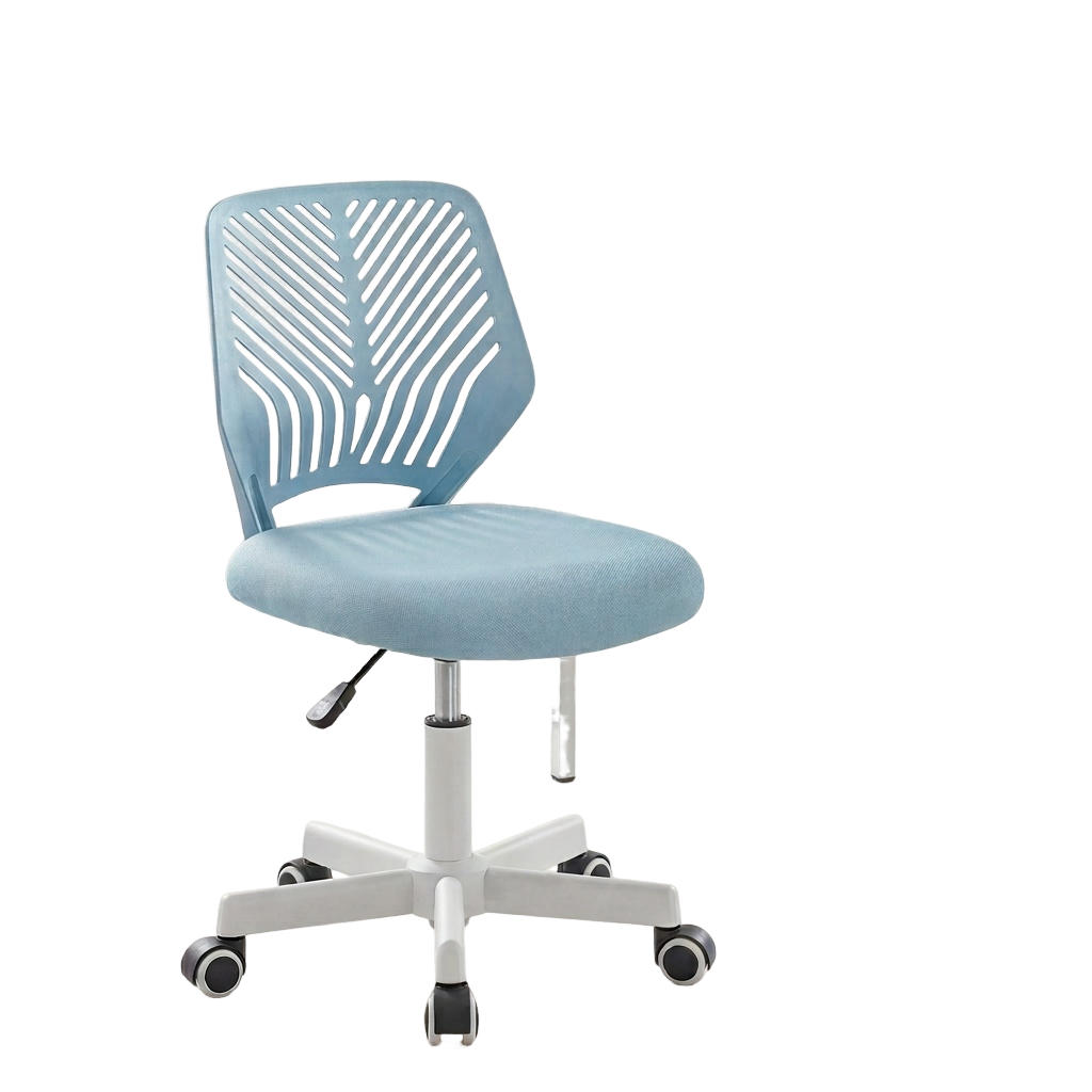 DREHSTUHL Hellblau mit Rollen und Höhenverstellung - Blau, Kunststoff (47/87/44cm) - Oxeza