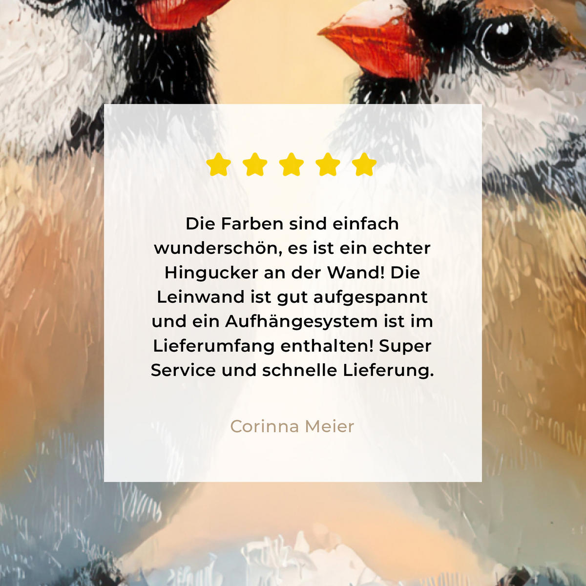 LEINWANDBILD Vögel - Zweig - Winter - Schnee XXL 150x100 cm - Pastellblau, Textil (150/100cm) - MuchoWow