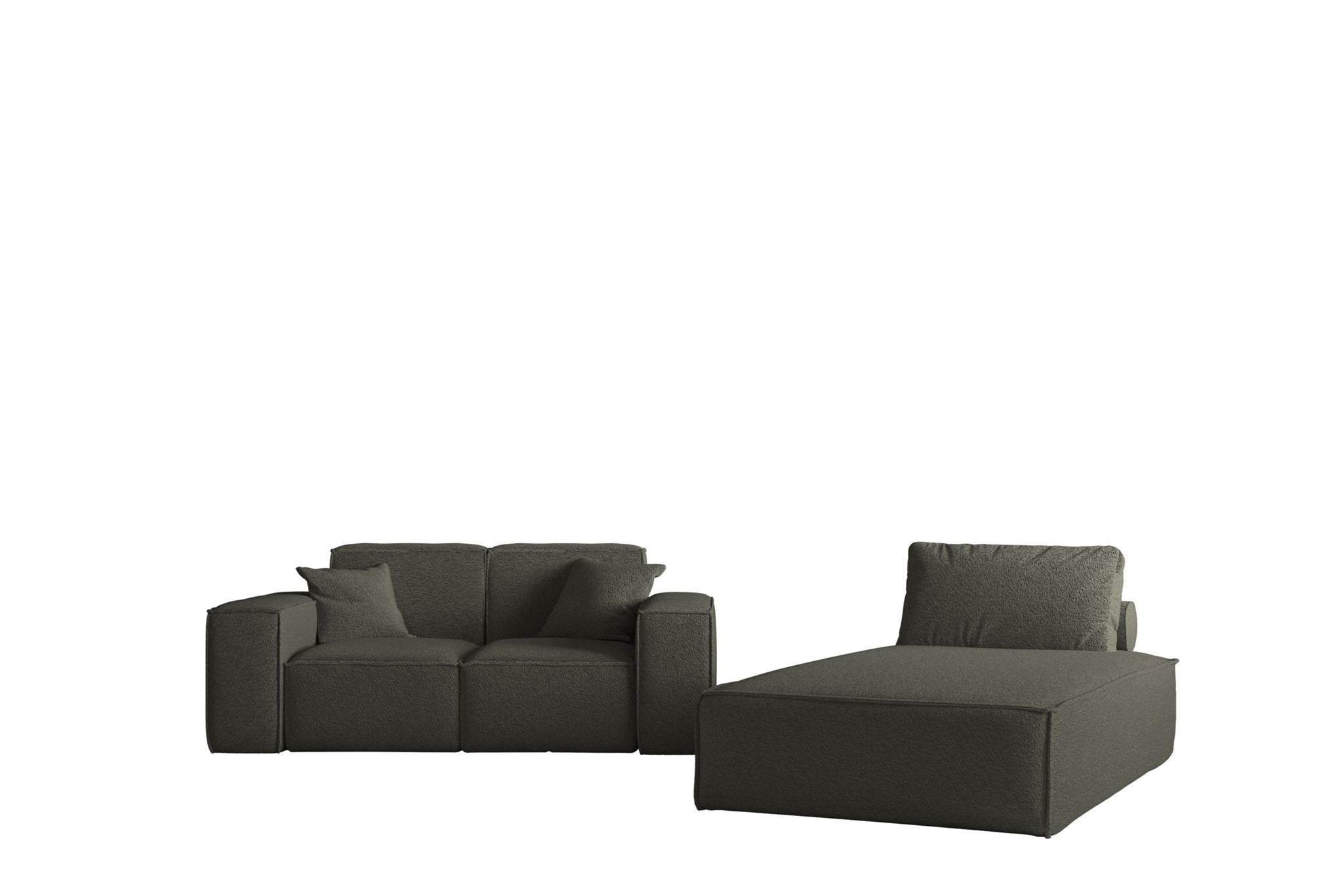 SOFA Sezlong Celes Premium 2er-set - Jadegrün, Holzwerkstoff/Textil (110/95/194cm) - Fun Möbel