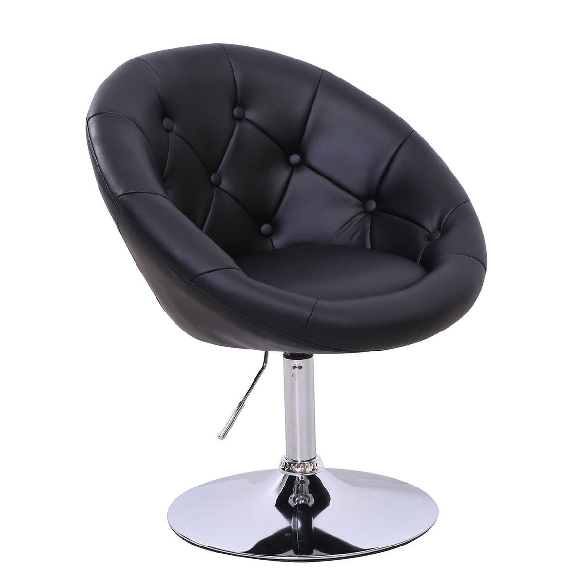 COCKTAILSESSEL HAVANNA Kunstleder Schwarz - Silberfarben/Schwarz, Textil (62/88/58cm) - SVITA