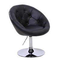 COCKTAILSESSEL HAVANNA Kunstleder Schwarz - Silberfarben/Schwarz, Textil (62/88/58cm) - SVITA