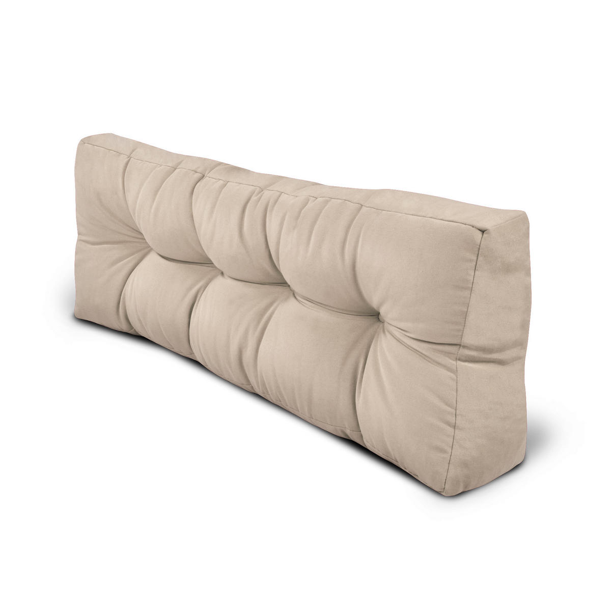 PALETTENKISSEN Eco Style Rücken 120/40/10 cm Natur - Beige, Textil (40/20/120cm) - Beautissu 