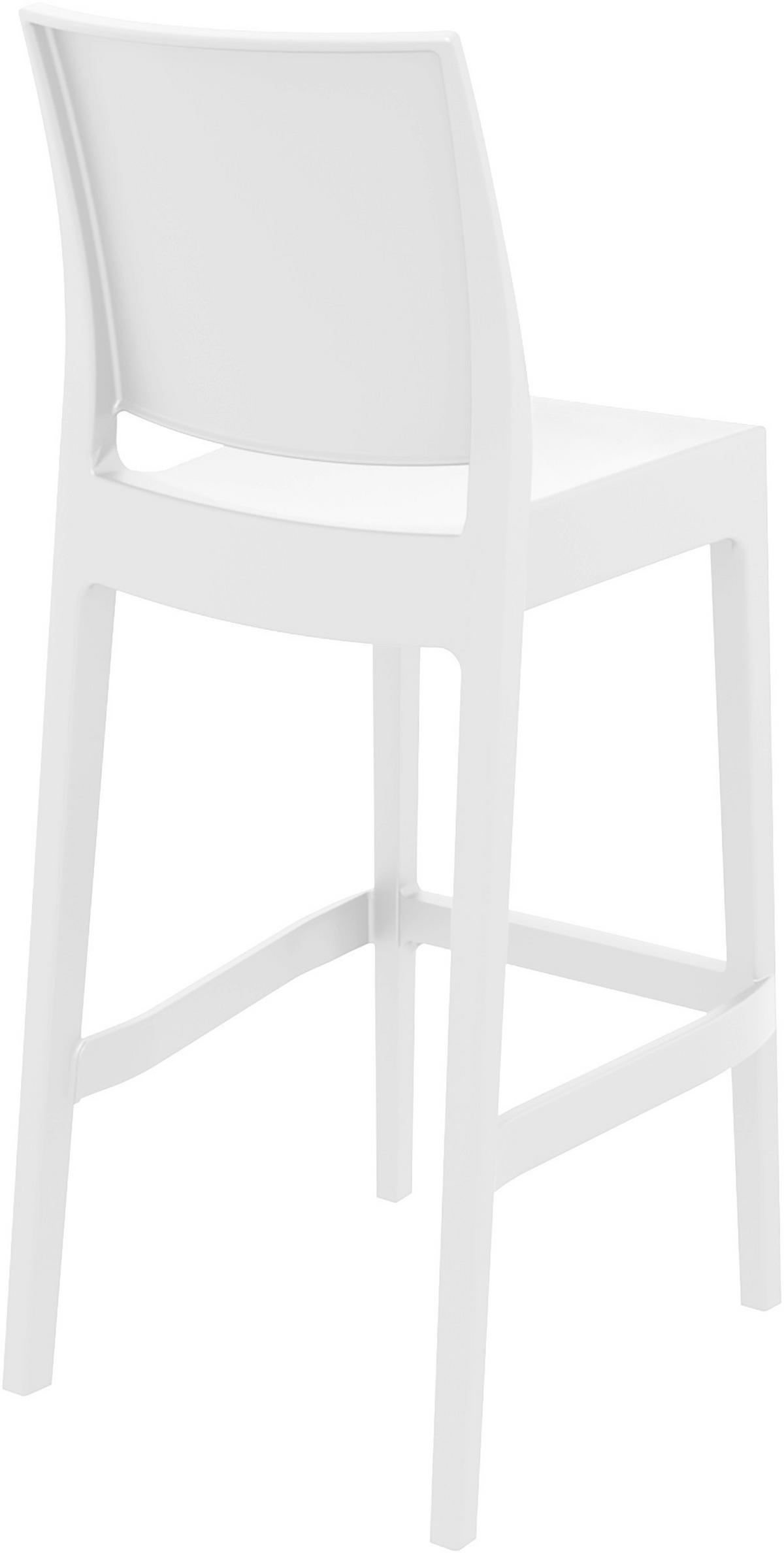 BARHOCKER 2er Set Kunststoff weiß - Weiß, Kunststoff (45/105/51cm) - CLP