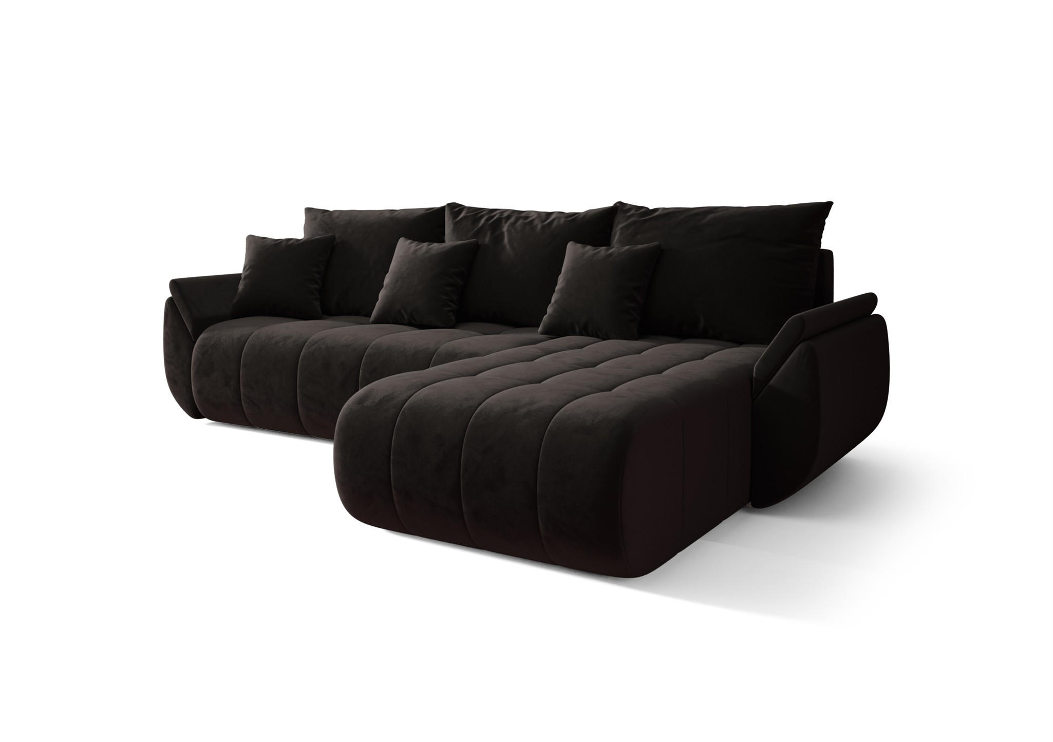 ECKSOFA Akita - Dunkelgrau, Holzwerkstoff/Textil (280/185cm) - Fun Möbel