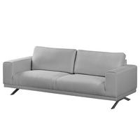 3-SITZER SOFA - Strukturstoff - Hellgrau, Textil (236/81/89cm) - home24
