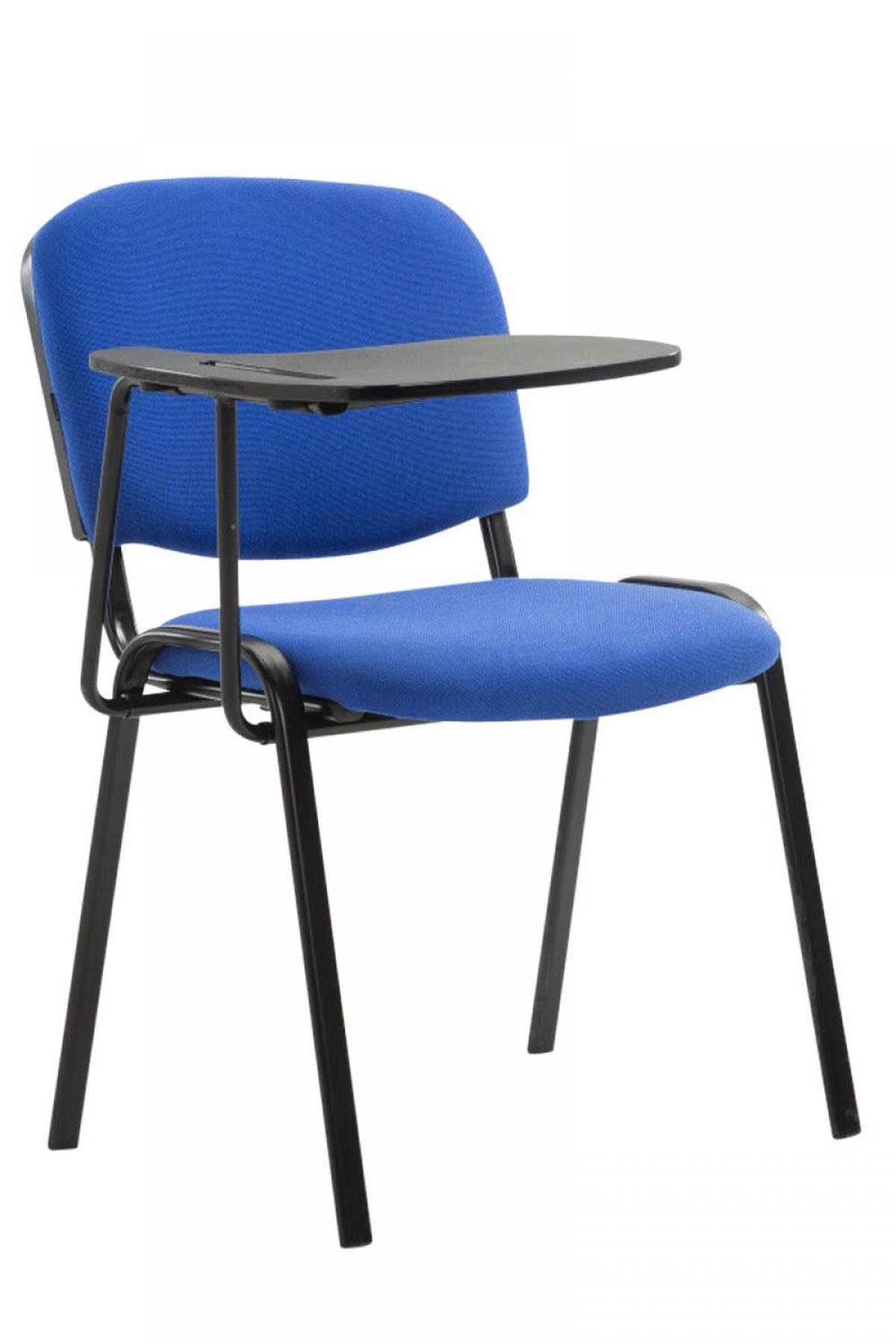 BESUCHERSTUHL Stoff Blau - Blau/Schwarz, Textil/Metall (53/81/71cm) - CLP