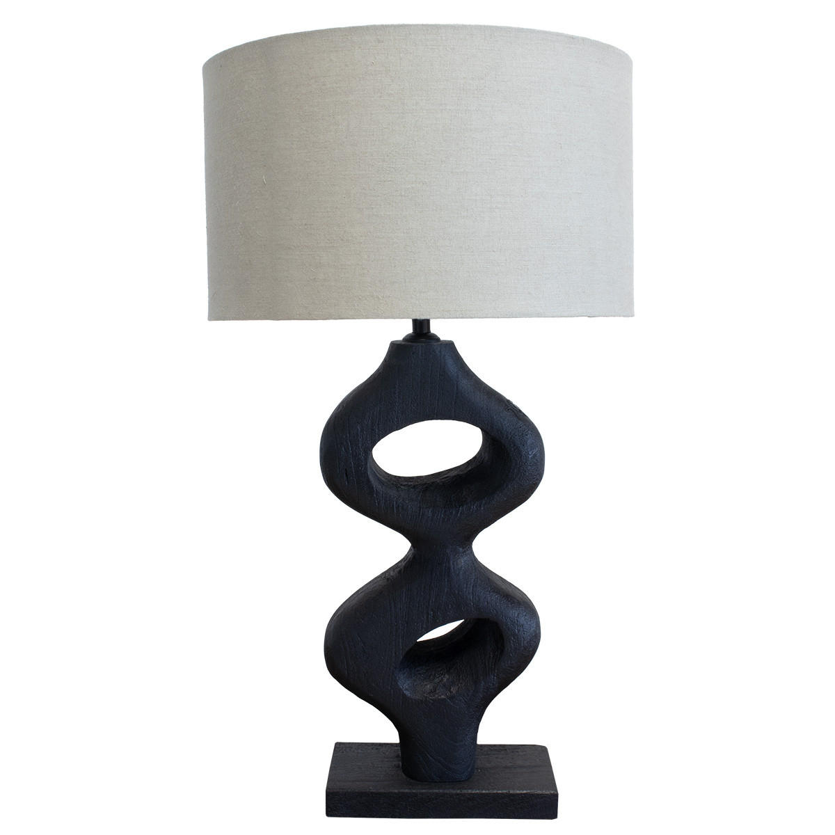 TISCHLAMPE aus Mangoholz 60cm, schwarz - Schwarz, Holz (38/38/60cm) - Giga Meubel