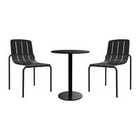 GARTENESSGRUPPE im Set - 2 Personen - Metall - Schwarz - - Schwarz, Metall - Vente-Unique
