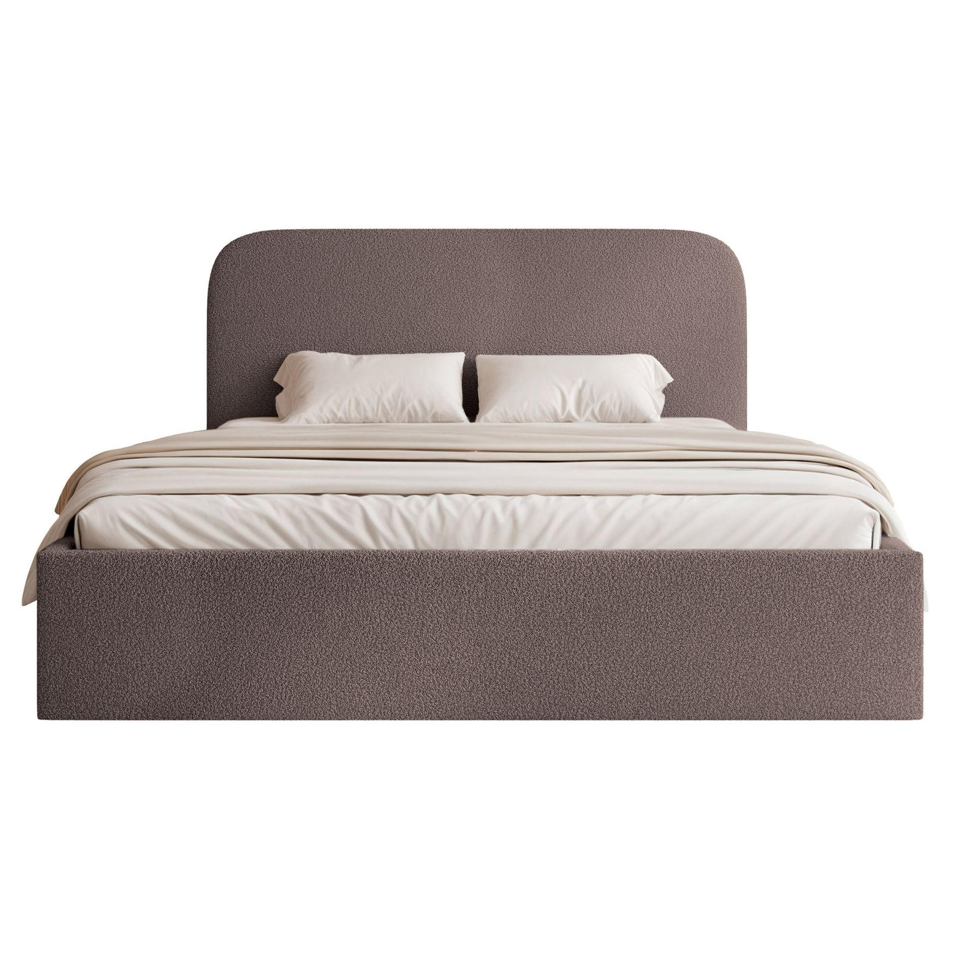 POLSTERBETT Sonvivo Braun Bouclé 180x200 cm - Braun, Kunststoff/Textil (180/200cm) - Selsey