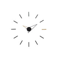 WANDUHR Design Schwarz 80/80 cm - Schwarz, Holzwerkstoff (0.8/80/1cm) - ONZENO