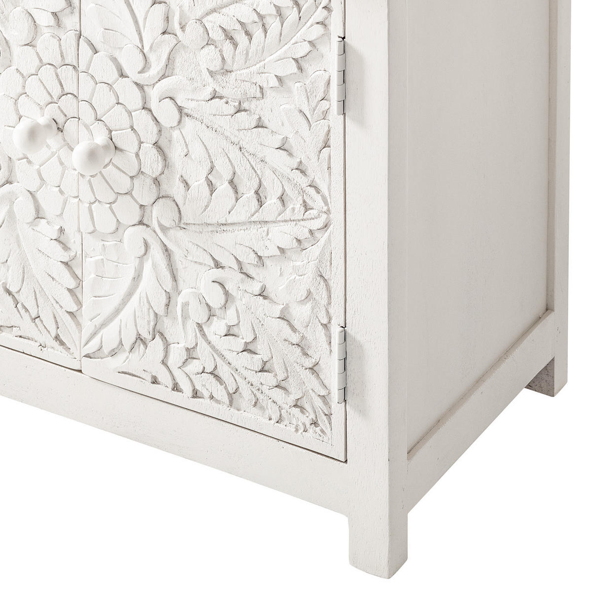 WASCHBECKENUNTERSCHRANK - Mango massiv - Weiß - Weiß, Holz/Holzwerkstoff (70/60/35cm) - home24