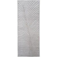LÄUFER Outdoor, Fußbodenheizung-geeignet, mit Blattmotiv, aus Polypropylen, ENGADIN in Silbergrau, 80 x 150 cm - Grau, Textil (80/150cm) - KADIMA DESIGN