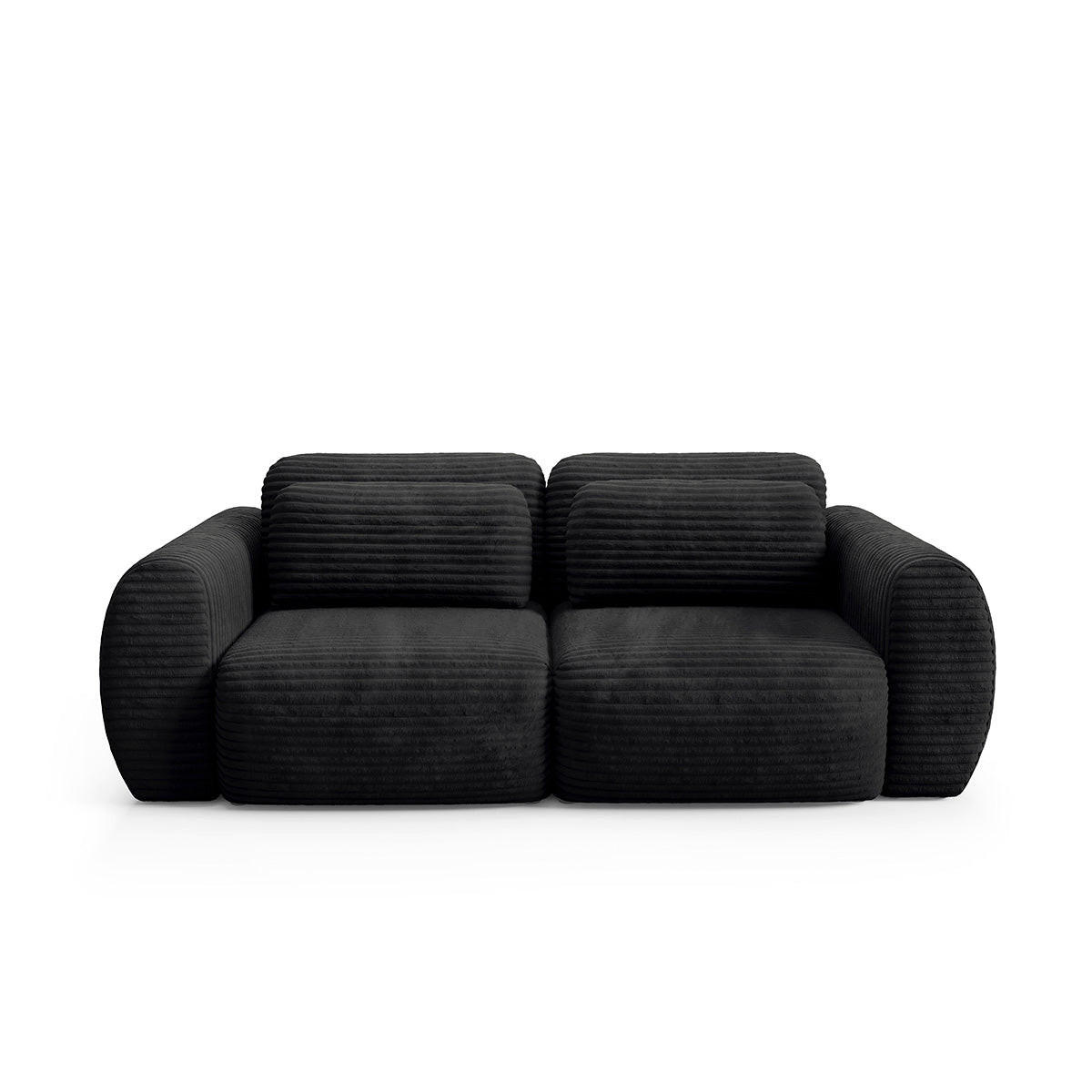 Petits-meubles Sofa Schwarz 266x95x121 cm
