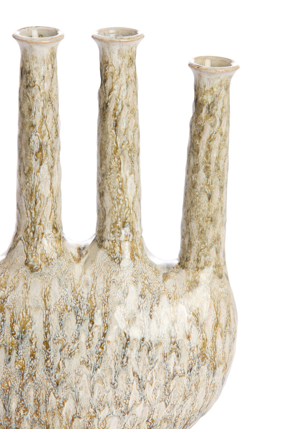 VASE Bekapo Braun 34/14/48 cm - Braun, Keramik (48cm) - Light & Living