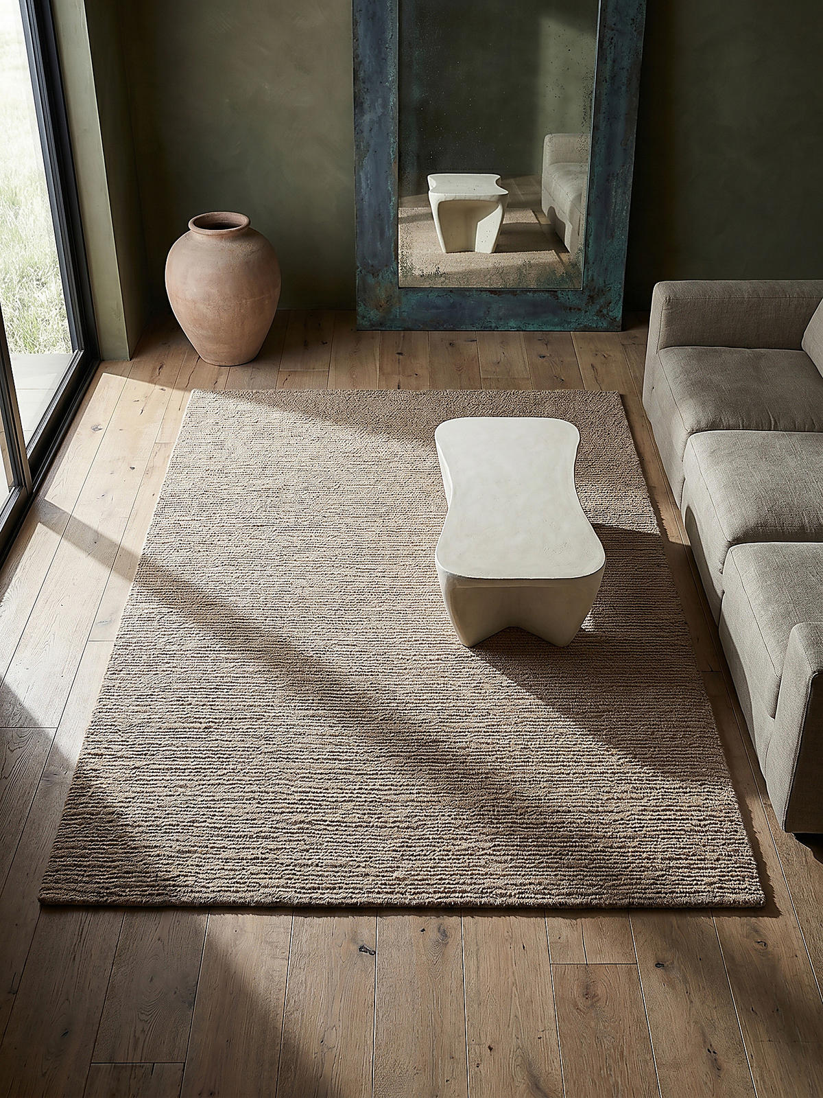 WOLLTEPPICH Boucle, Unifarben, Strapazierfähig, natürlich & pflegeleicht Natur Rechteckig 200x290 - Beige, Textil (290/200cm) - KADIMA DESIGN