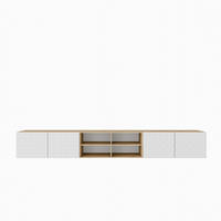 LOWBOARD ROVA 300/41/40 cm, Hängender TV-Schrank Eiche Artisan - Weiß/Eiche Artisan, Holzwerkstoff (300/41/40cm) - MASSENO