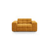 SOFA Kendal aus Samt senf 2 Sitzplätze - Dunkelgelb, Textil (156/79/103cm) - Micadoni